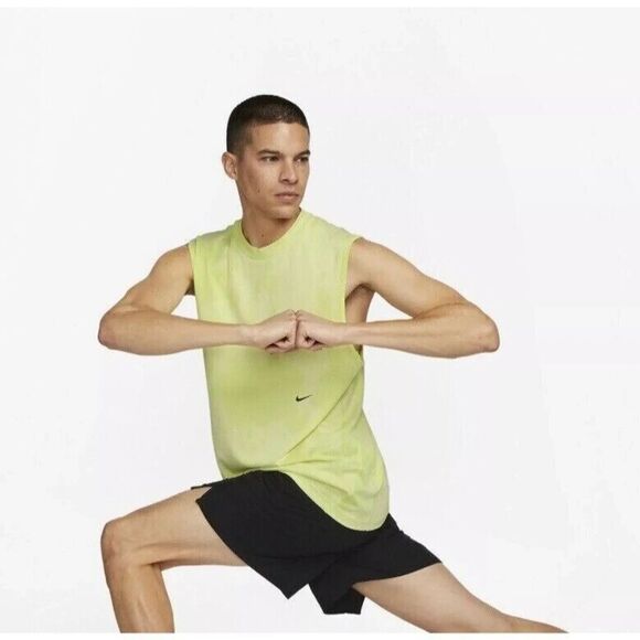 Nike Dri-FIT ADV Run Division Running Tank Top Yellow DX0928-113 Mens Large NEW - Picture 4 of 10